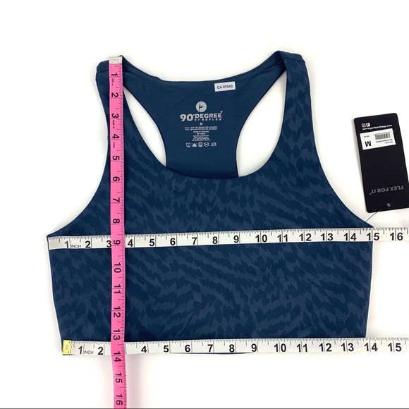 90 Degree By Reflex NWT Interlink Wild Zebra Bra Top, Medium - Picture 7 of 11